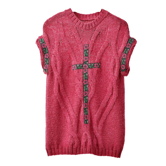 Upcycle vest "ROSY RELIC"
