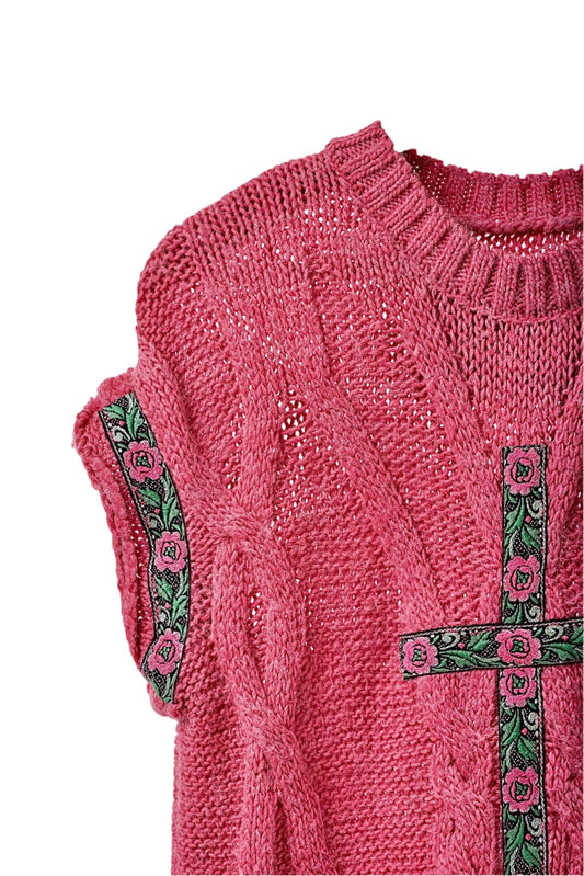 Upcycle vest "ROSY RELIC"