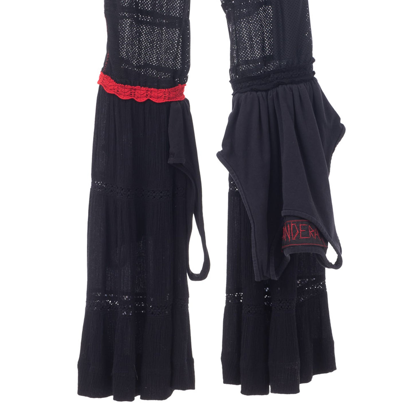 Upclycled "Bandera Pants" with 2 tank tops on legs