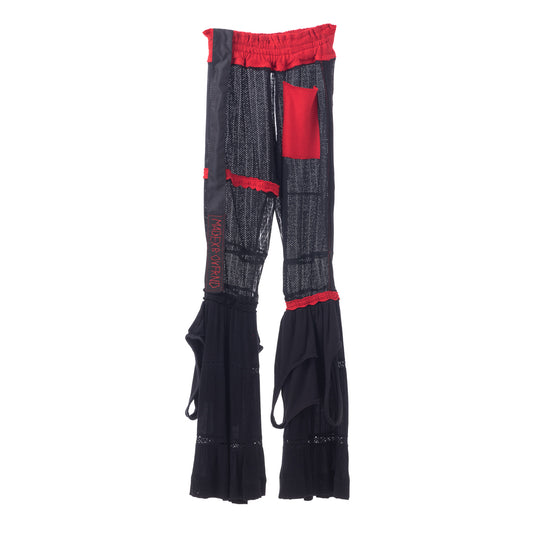 Upclycled "Bandera Pants" with 2 tank tops on legs