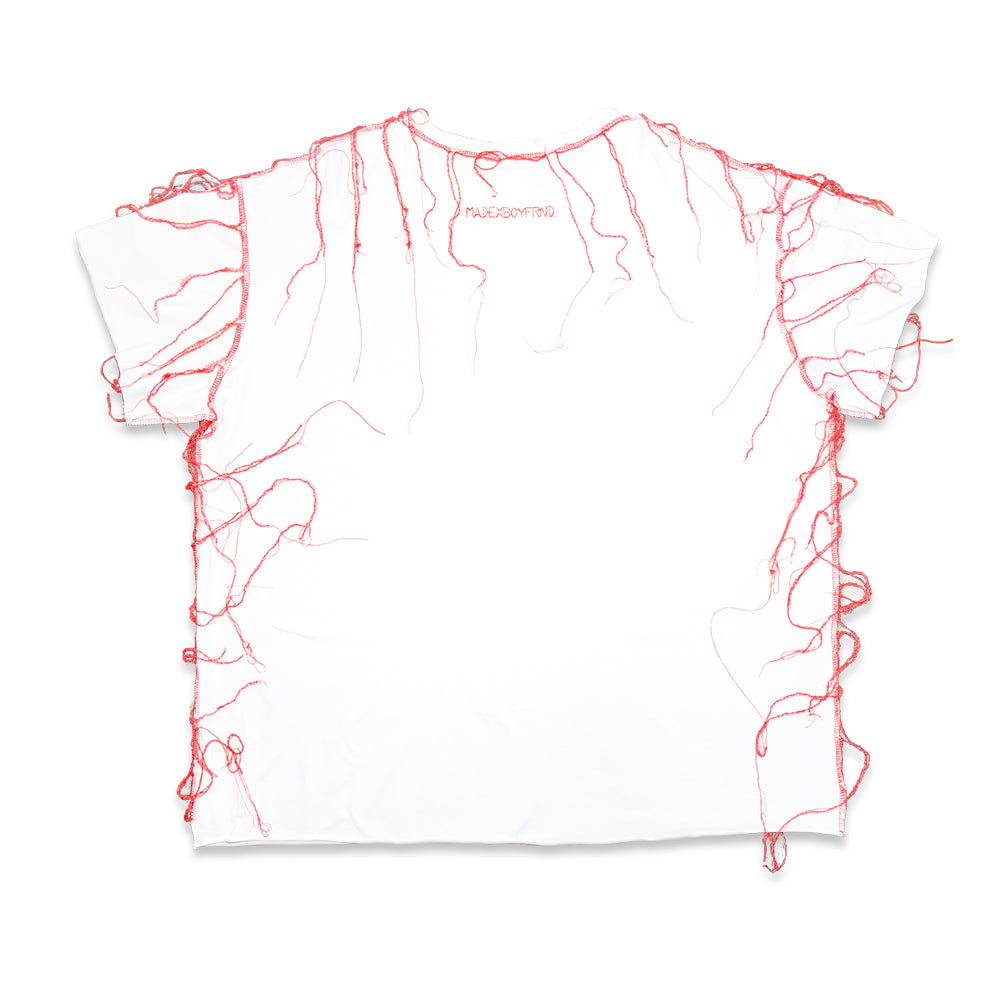 Upcycle T-shirt "MDXB BLOODY" RED