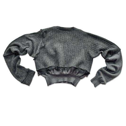 Upcycle sweater "CASHEMERE-CROP-TOP"
