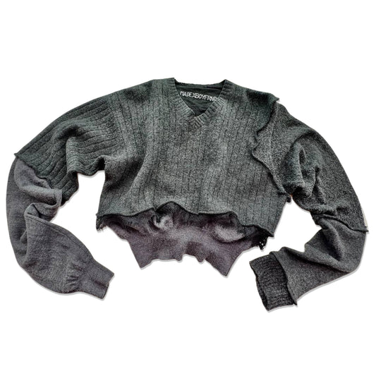 Upcycle sweater "CASHEMERE-CROP-TOP"
