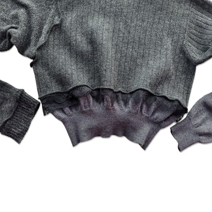 Upcycle sweater "CASHEMERE-CROP-TOP"