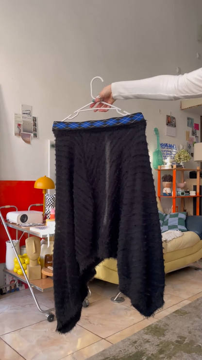 Upcycle skirt/dress "BLACK FLUFFY OXFORD"