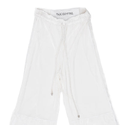 Upcycled "Ethereal Flow" White Pants