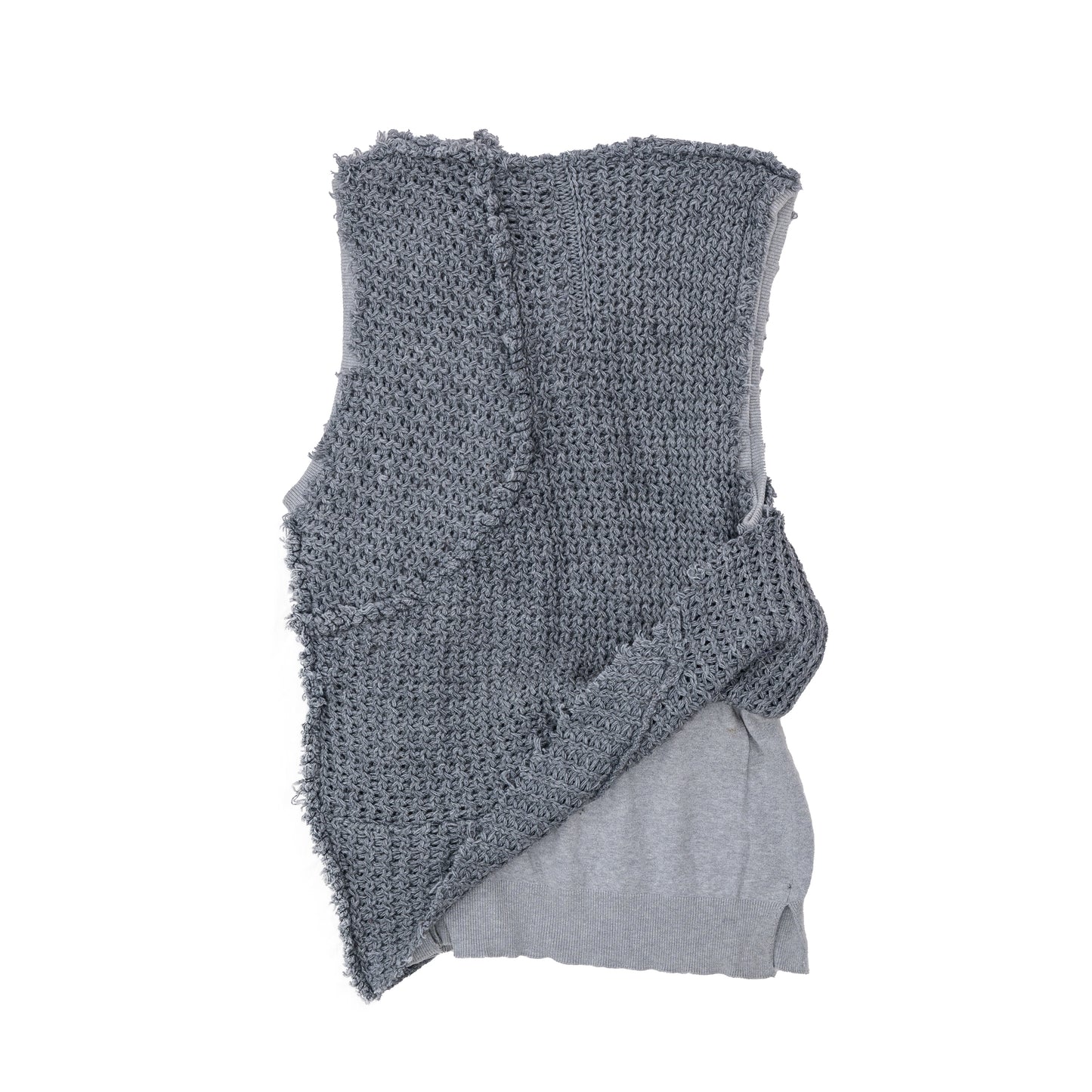 Upcycled "Knitted chainmail" patchwork vest