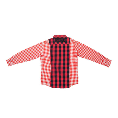 Upcycled "Red Trip .2" Plain Shirt