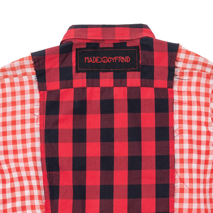 Upcycled "Red Trip .2" Plain Shirt