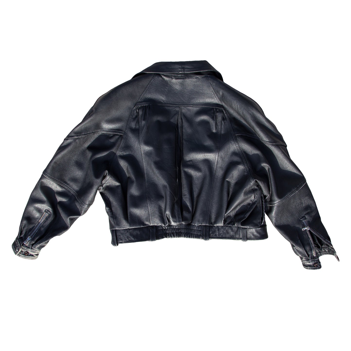 Upcycled Bomber Jacket "Black Moto"