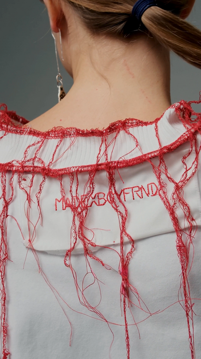 Upcycle T-shirt "MDXB BLOODY RED"