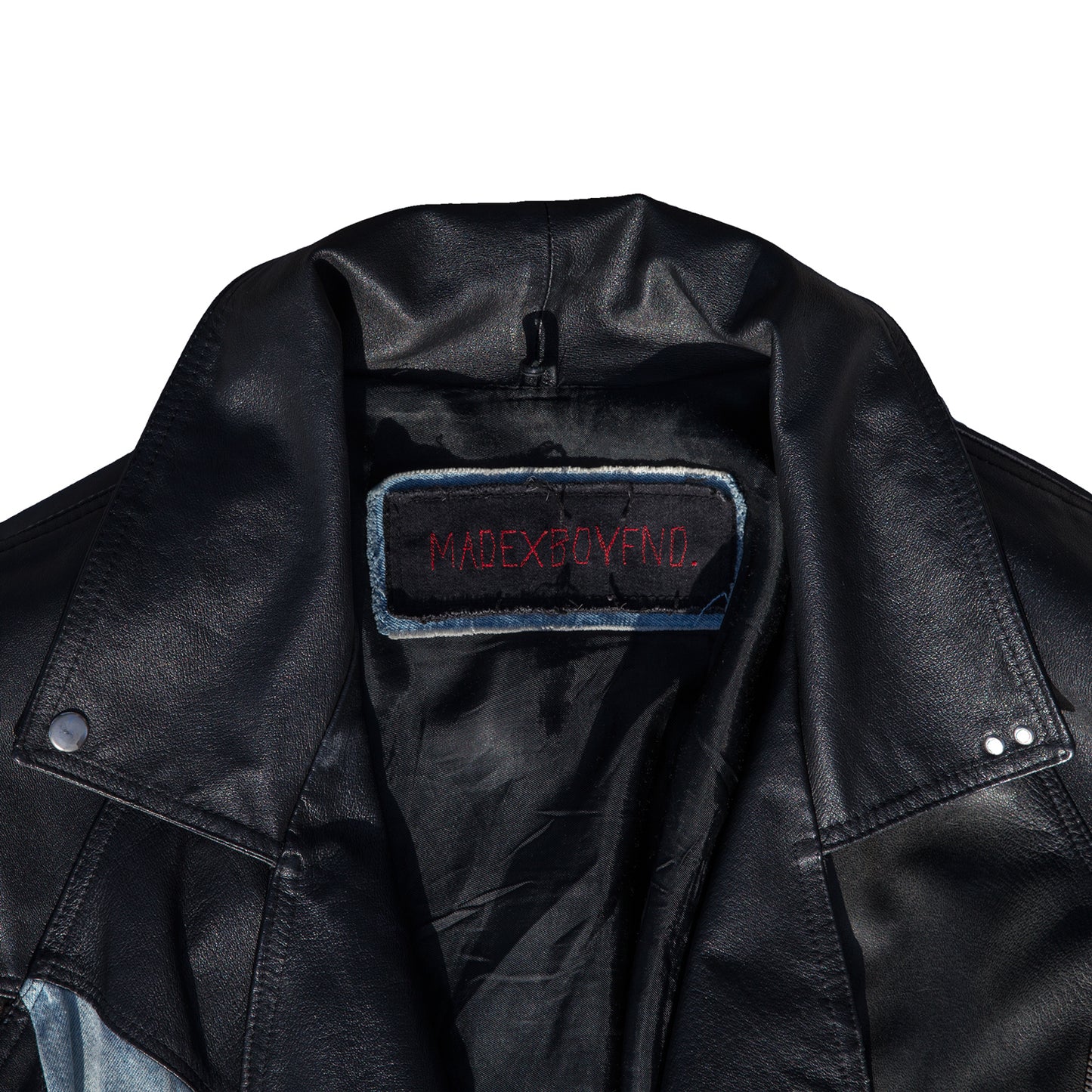 Upcycled Bomber Jacket "Black Moto"