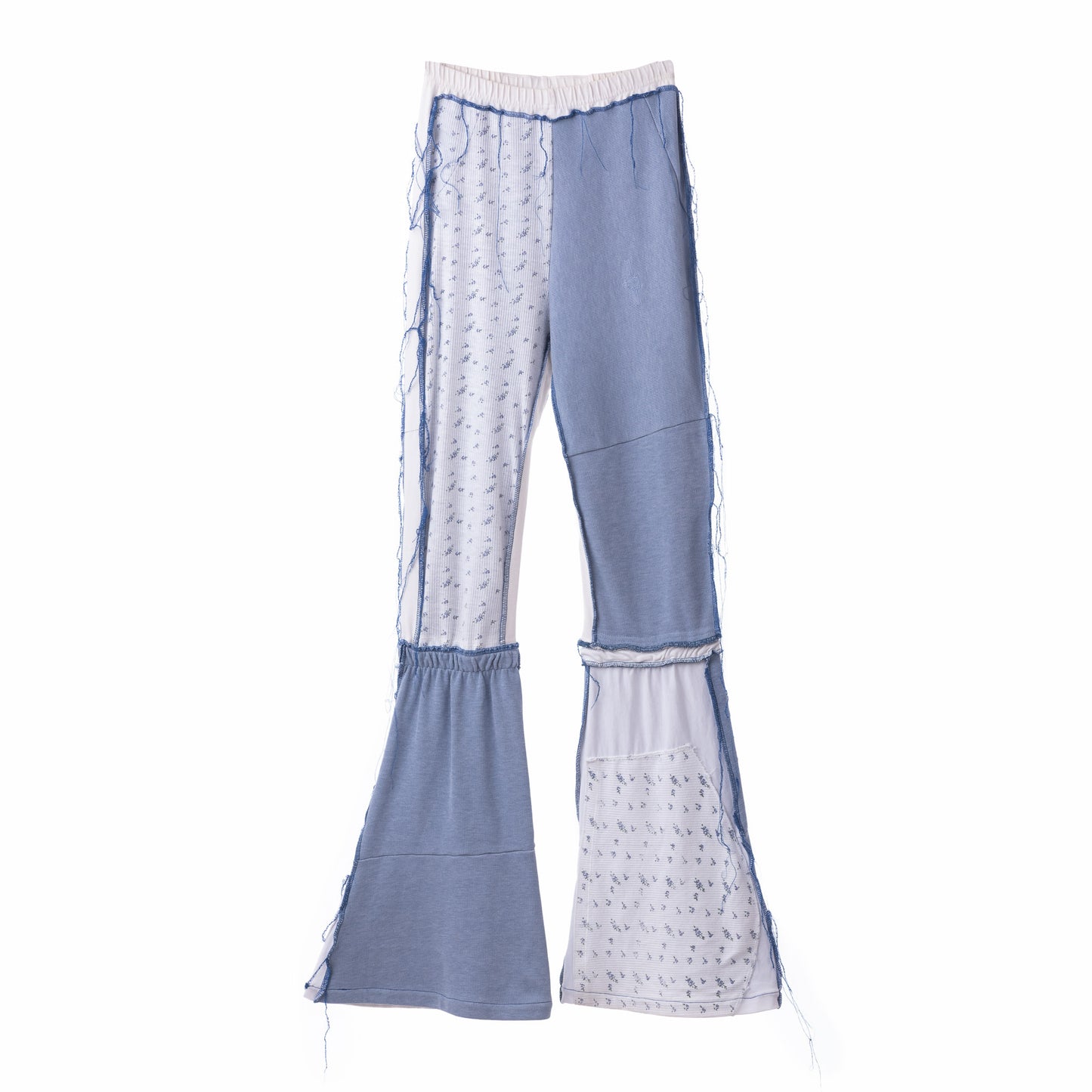 Upcycled Periwinkle Pants with fringe